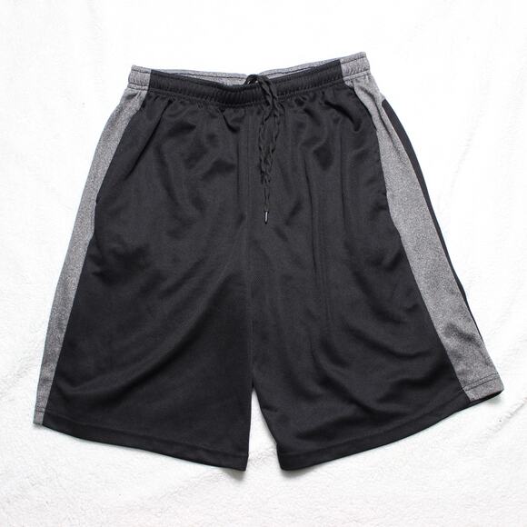 Zone Pro Mens Athletic Shorts Size XL Black Gray Colorblock Lightweight Mesh Gym - Picture 1 of 3